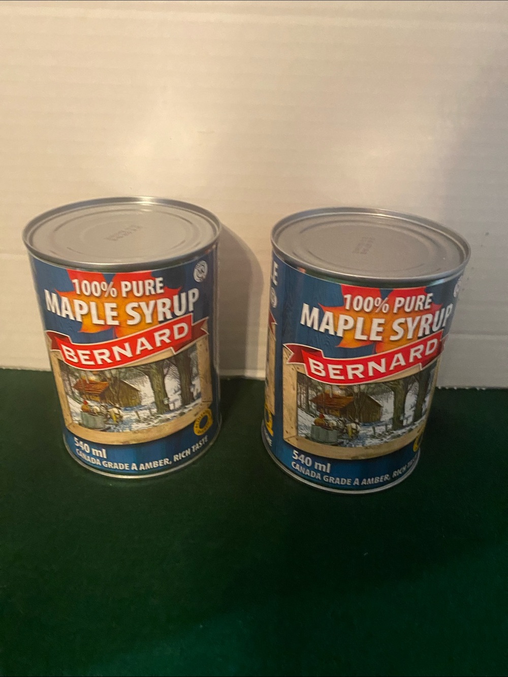 2 Cans 100% Canadian Maple Syrup  ( B 16 )